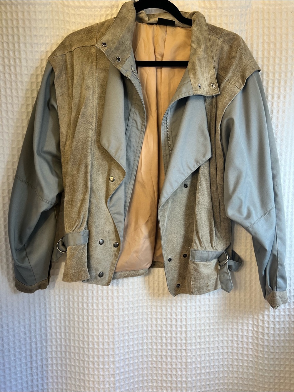 Vintage Genuine Leather & Cotton Jacker